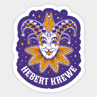 Hebert Krewe Colorful Mardi Gras Sticker